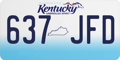 KY license plate 637JFD