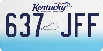 KY license plate 637JFF