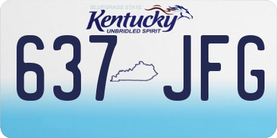 KY license plate 637JFG