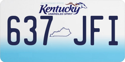 KY license plate 637JFI