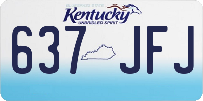 KY license plate 637JFJ