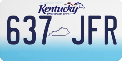 KY license plate 637JFR