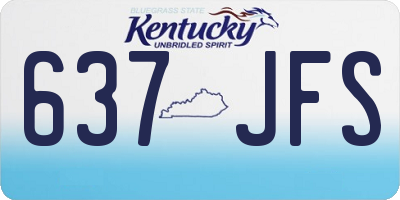 KY license plate 637JFS