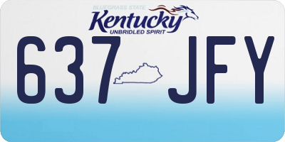 KY license plate 637JFY