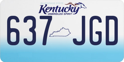 KY license plate 637JGD