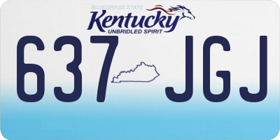 KY license plate 637JGJ
