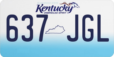 KY license plate 637JGL