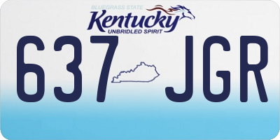 KY license plate 637JGR