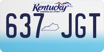 KY license plate 637JGT
