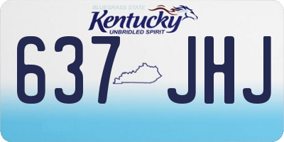 KY license plate 637JHJ