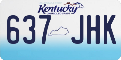 KY license plate 637JHK