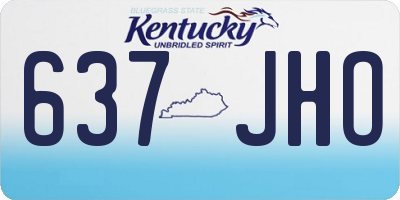 KY license plate 637JHO
