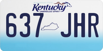 KY license plate 637JHR