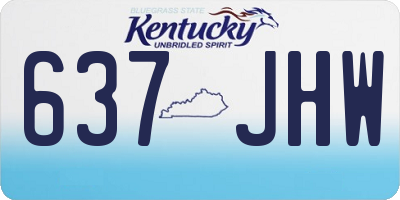KY license plate 637JHW