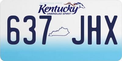 KY license plate 637JHX