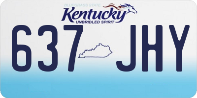 KY license plate 637JHY