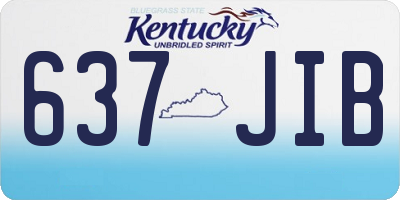 KY license plate 637JIB