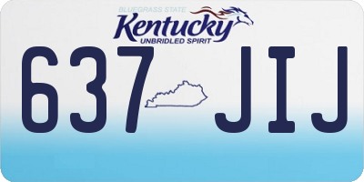 KY license plate 637JIJ