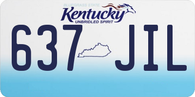 KY license plate 637JIL