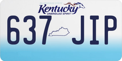 KY license plate 637JIP
