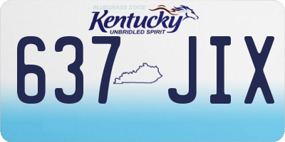 KY license plate 637JIX