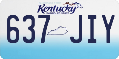 KY license plate 637JIY