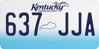 KY license plate 637JJA