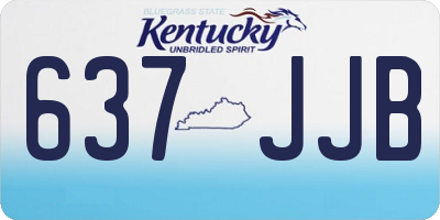 KY license plate 637JJB
