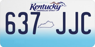 KY license plate 637JJC
