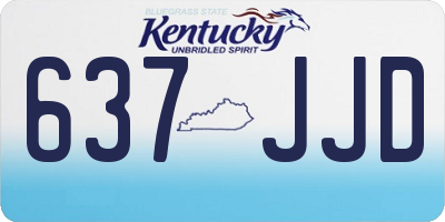 KY license plate 637JJD