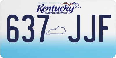 KY license plate 637JJF