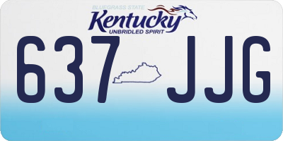 KY license plate 637JJG