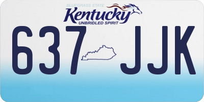 KY license plate 637JJK