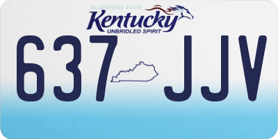 KY license plate 637JJV