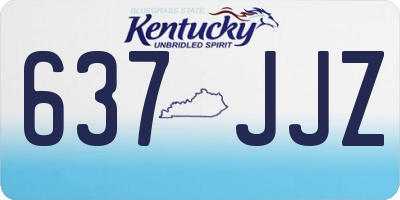 KY license plate 637JJZ