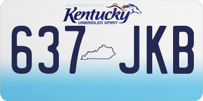 KY license plate 637JKB
