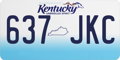 KY license plate 637JKC