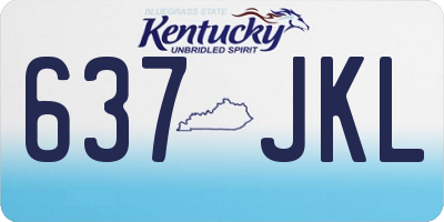 KY license plate 637JKL