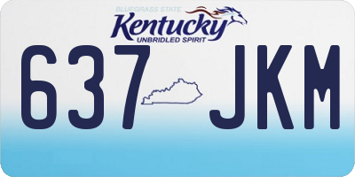 KY license plate 637JKM