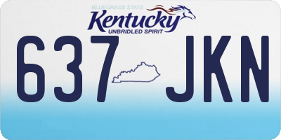 KY license plate 637JKN