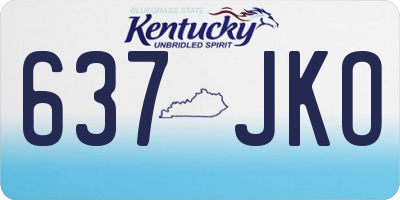 KY license plate 637JKO