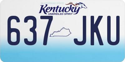 KY license plate 637JKU