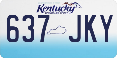 KY license plate 637JKY
