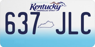 KY license plate 637JLC