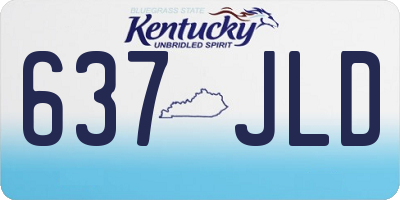 KY license plate 637JLD