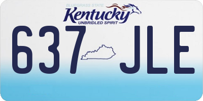 KY license plate 637JLE