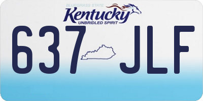 KY license plate 637JLF