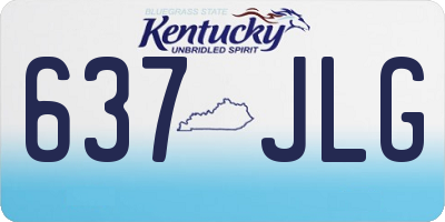 KY license plate 637JLG