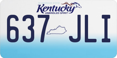 KY license plate 637JLI