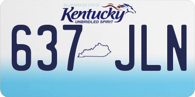 KY license plate 637JLN